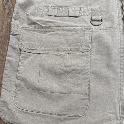 Royal Robbins Men's Field Guide Vest Medium Beige Zip Up Outdoor Fishing Utility - Picture 2 of 14