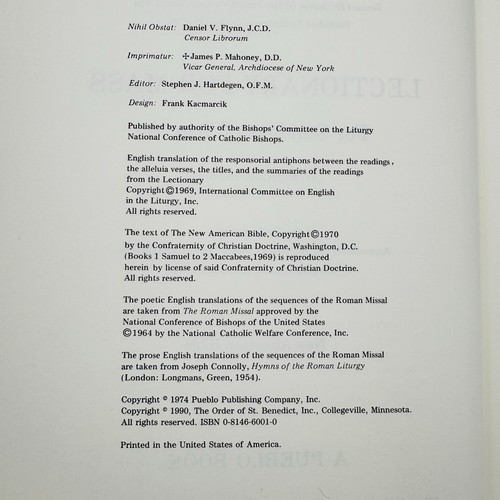 Lectionary for Mass A B C Set Roman Missal Liturgical Press 1990's Gold Gilt - Foto 7 di 15