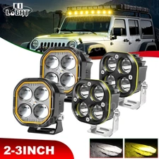 2/4pc 3inch LED Work Light Spot Cube Pods Bar Driving Fog Lamp Offroad Truck SUV