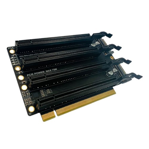 PCIE X16 to X4X4X4X4 Splitter Card SATA Power Expansion Card Adapter Part - Photo 6/12
