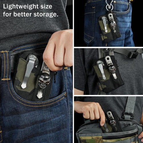 VE17 Small EDC Pouch, EDC Pocket Organizer with DIY Patch Area, Mini EDC Pouc... - Bild 6 von 7