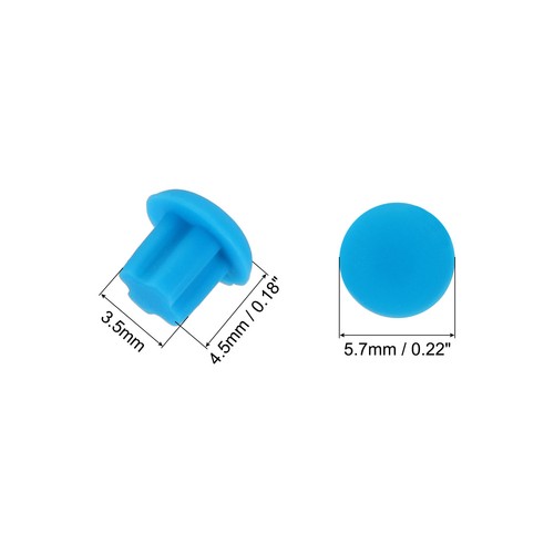 50pcs 3.5mm Prise Casque Jack Port Couvre Capuchons pour Prise Écouteur, Bleu Ciel - Photo 2 sur 7