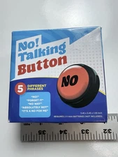 No! Talking Button Desk Toy – 5 Funny Sound Phrases – Gag Gift – NIB