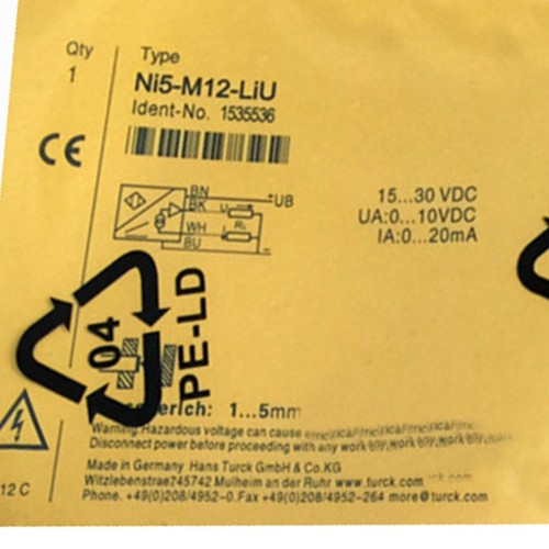 1PCS TURCK Ni5-M12-LiU 1535536 Inductive sensor  - Picture 1 of 5