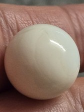    Vintage Christensen White Agate Toy Marble Mint Condition