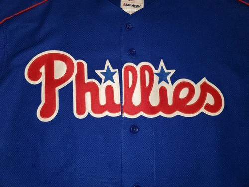 Majestic Jim Thome PHILADELPHIA PHILLIES Mens Authentic BP MLB Team JERSEY 3XL - Picture 3 of 20