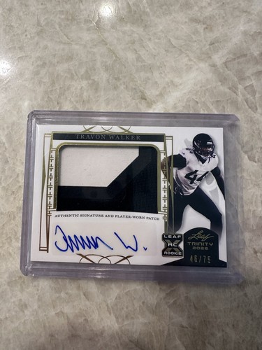 2022 LEAF TRINITY TRAVON WALKER XRC PATCH AUTO /75 JAGUARS NFL Football Card - Picture 1 of 4