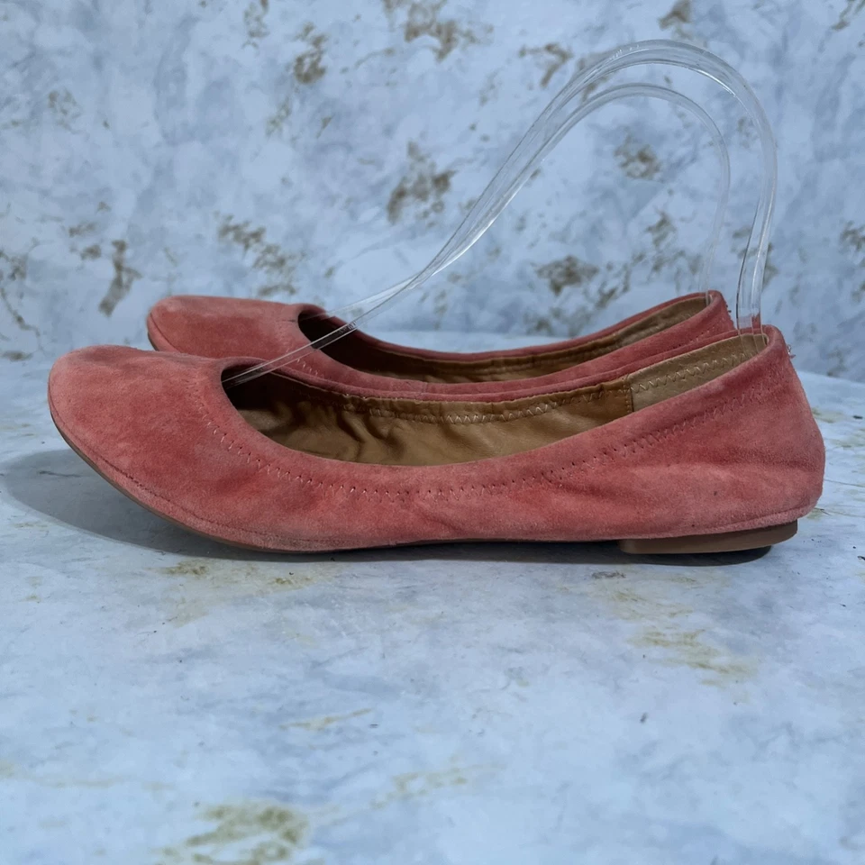 Zapatos planos de ballet cómodos de gamuza rosa talla 7,5 M Lucky Brand Emmie para mujer Foto 4 de 4