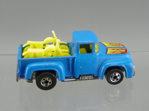 Hot Wheels 1973 Flying Colors Diecast 1/64 Hi-Tail Hauler Blue '56 Ford Truck HK - Picture 2 of 7