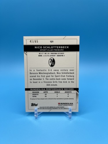 Nico Schlotterbeck 6x Topps #’d Auto Lot /25, /30, /30, /50, /65, /125 - Bild 15 von 16