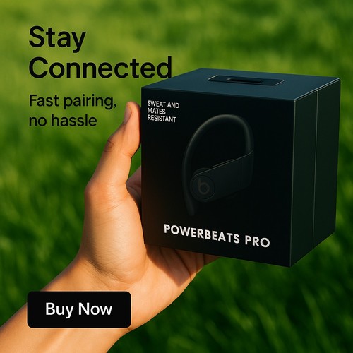 Beats by Dr. Dre Powerbeats Pro In Ear Wireless Headphones - Black - Picture 1 of 5