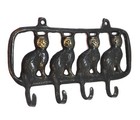 Black Cat Design Antique Vintage Style Handmade Brass Cloth Wall Hanger Hook