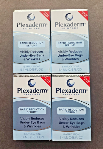 4er Pack Plexaderm Hautpflege schnelle Reduktion Serum Beutel & Falten 18 Anwendungen, VERSIEGELT