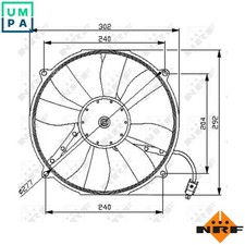 FAN ENGINE COOLING 47046 FOR M111.973/975 2.3L M 111.961 2.2L M111.920 1.8L 4cyl