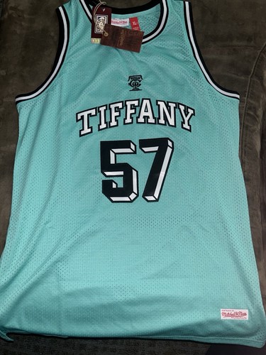 Mitchell & Ness X Tiffany No.57 Blau Herren L Basketball 🏀 Trikot !!️ Neu mit Etikett - Bild 6 von 14