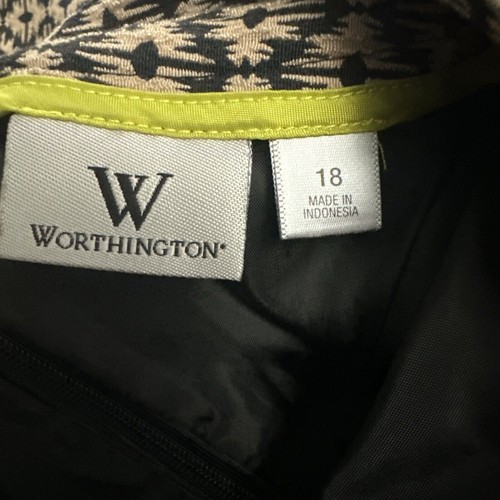 Worthington Womens Geometric Lined Skirt size 18 - Picture 3 of 7