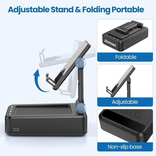 Bluetooth Speaker Cell Phone Stand with Anti-Slip Base and HD Sound - Picture 7 of 9