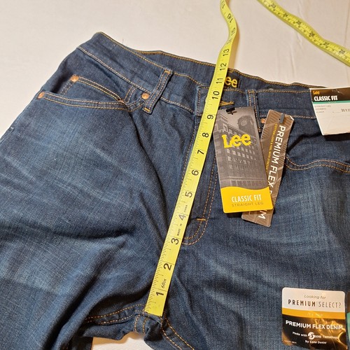Lee Dark Acid Wash Premium Flex Denim Classic Fit Straight Leg Jeans Size 30x32 - Picture 7 of 12