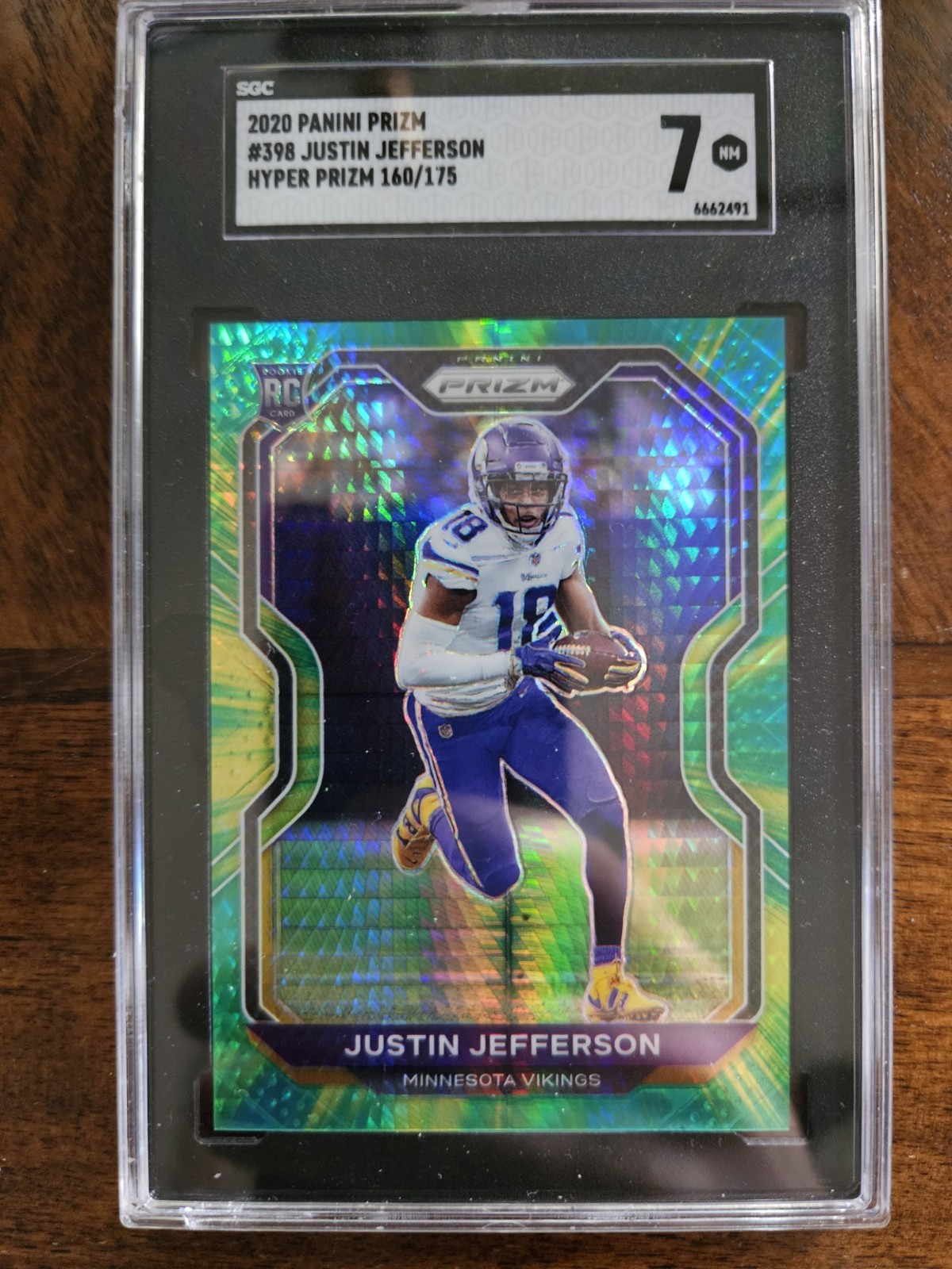 2020 Panini Prizm - Rookie Justin Jefferson #398 Hyper Prizm /175 (RC)