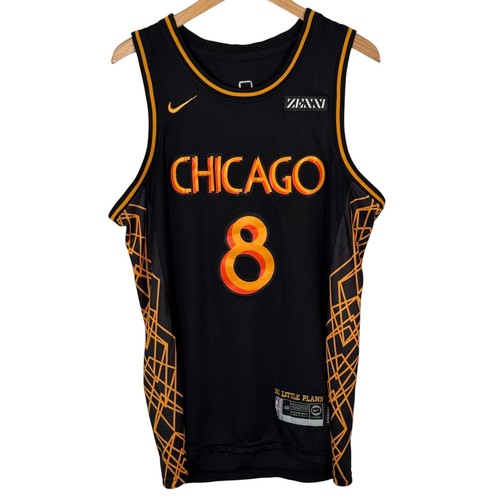 Nike Chicago Bulls Zach LaVine 8 City Edition Swingman Jersey Black Men's 48 L