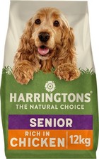 Harringtons Senior Complete Dry Dog Food Chicken & Rice 12Kg - Made with All Nat 2.56 per kilo