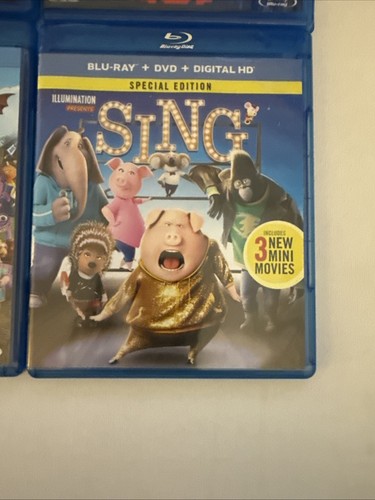 6 Family Movie Bundle Blu Ray Digital Turbo Cars Transylvania Sing Monsters U - Picture 7 of 7