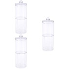 3 Pieces Schminke Behälter Wattestäbchen Halter Baumwoll -Tupfer -Organisator