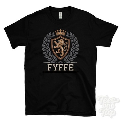 FYFFE FANTASY WAPPEN T-SHIRT Neuheit Parodie Familienname Wappen