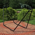 Powder-Coated Steel Universal Hammock Stand - Black - 124 in by Sunnydaze
