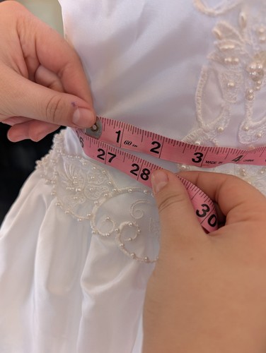 Vestido de novia vintage años 80~90 sin marca excelente estado con cuentas talla 8 - Imagen 14 de 20