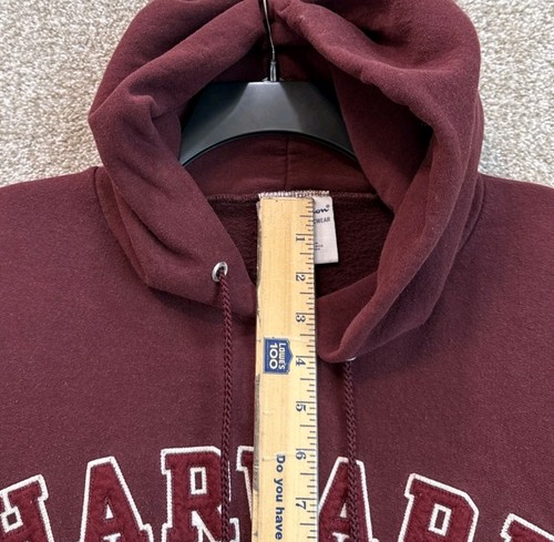 Champion Hoodie Herren Gr. XL weinrot Harvard University bestickt Pullover - Bild 7 von 16