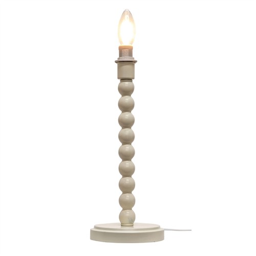 Bobbin Ivory Table Lamp Base Bedside Light Vintage Ball Design - Picture 2 of 5