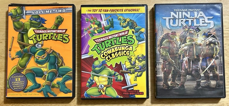 3 Teenage Mutant Ninja Turtles DVDs Volume Two Cowabunga Classics GUC