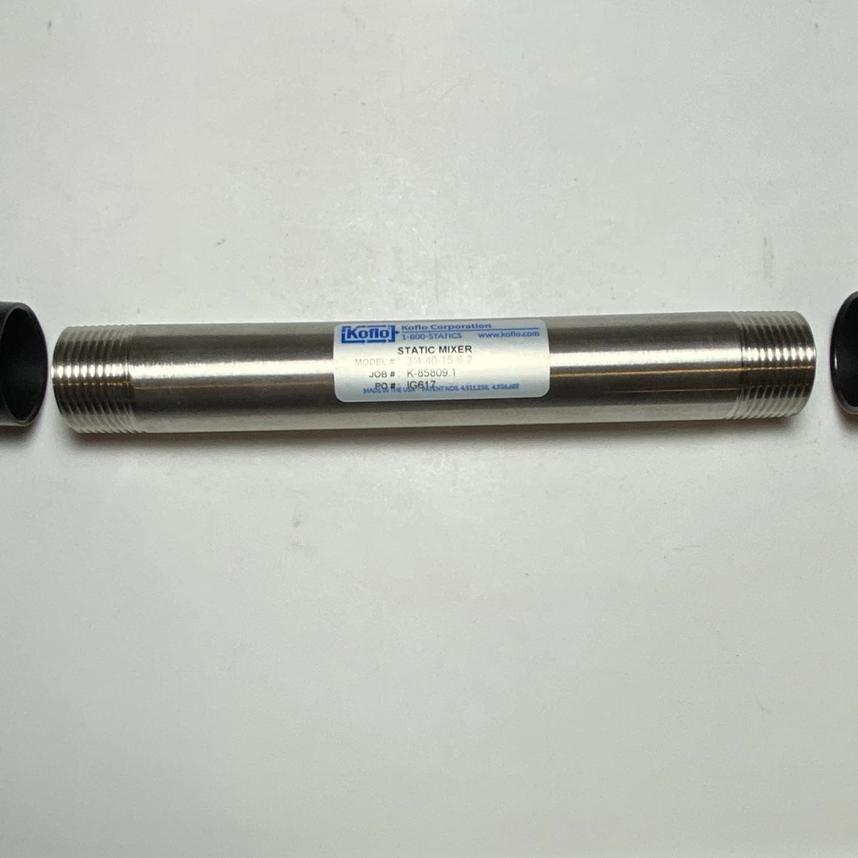 Mezclador estático Koflo 3/4" 3/4-40-15-6-2, acero inoxidable Foto 4 de 4