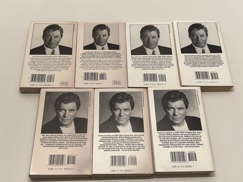 Lot of 7 Vintage 1990s WILLIAM SHATNER Paperback Novels Tek Series - RARE - Bild 2 von 6