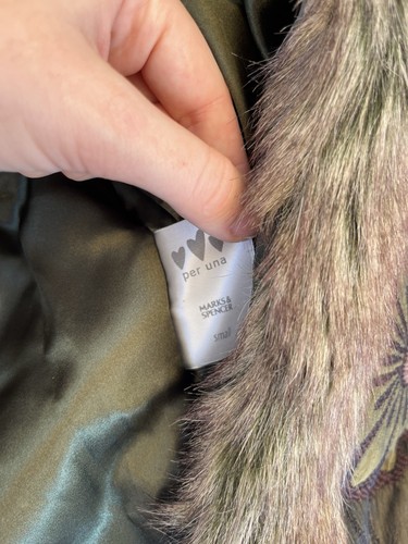 Vintage per una Afghan Faux Fur Gilet Waistcoat Sleeveless Hippy Boho Retro Y2K - Picture 8 of 9