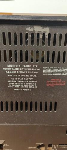 Vintage Murphy Ventilradio UKW, MW, LW & Gramm lackiertes Holzgehäuse Retro 30er Jahre - Bild 23 von 24