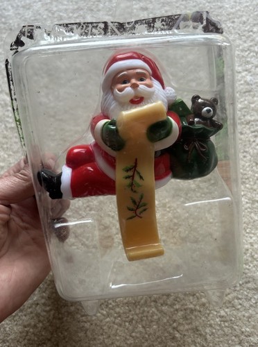 Vintage Snowmen / Santa Christmas Plastic Stocking Holders Set Of 3 - Bild 5 von 7