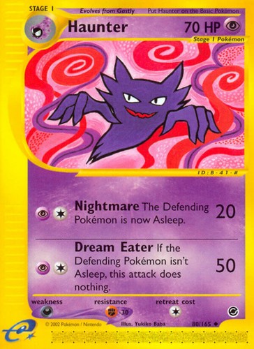 Haunter - 80/165 - Uncommon - Expedition - NM - Pokemon