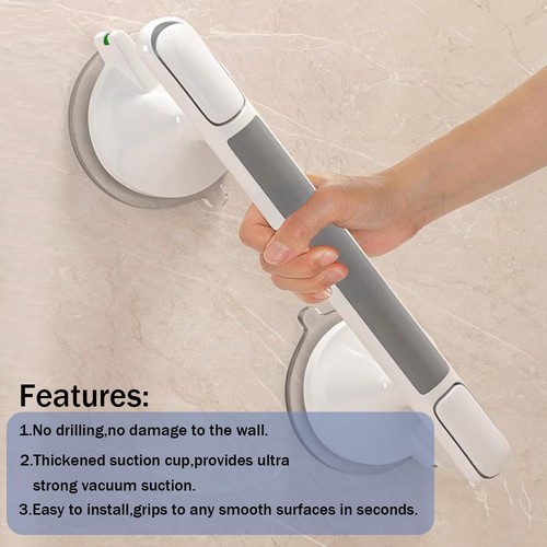 Grab Bars for Bathtubs and Showers,12 inch Shower Handle,Non-Slip Handrail Sa... - Picture 2 of 9