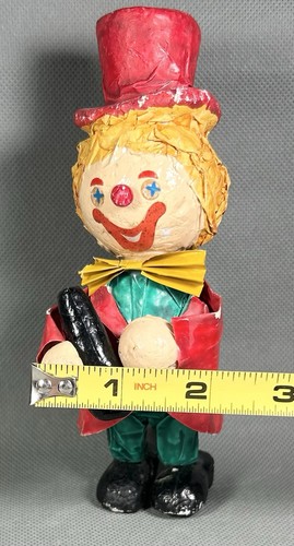 Tubo de sujeción de payaso de espuma de poliestireno pintado a mano de colección *Leer* - Imagen 8 de 13