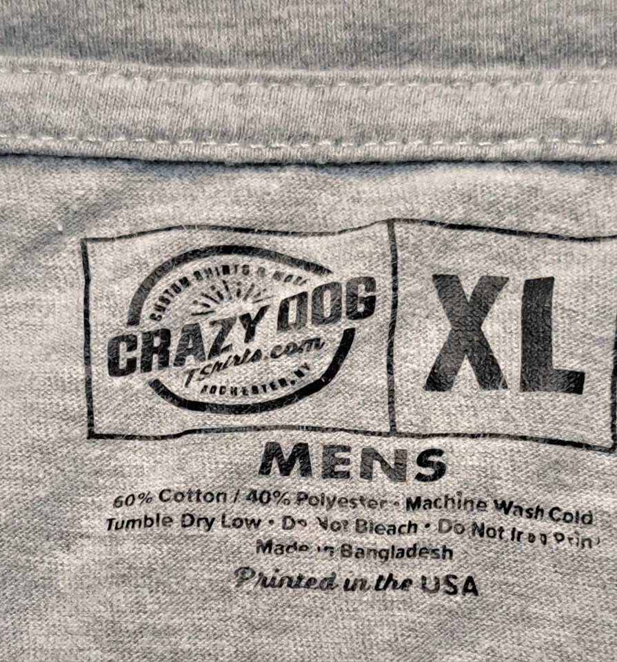 Surely Not EVERYBODY was Kung Fu FIGHTING T Shirt  Mens XL Cotton  Crazy Dog - Image 3 of 4