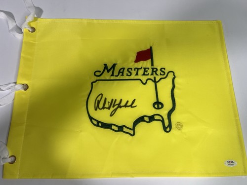 Phil Mickelson Autografiado Sin Fecha Masters Firmado PGA Golf Pin Bandera - Certificado de Autenticidad PSA - Imagen 4 de 5