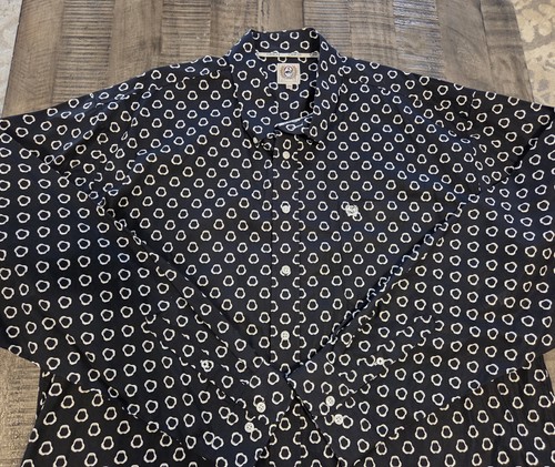 Camisa Cinch Western Manga Larga Con Botones Hombres Talla XXL Negra Estampado Geométrico - Imagen 7 de 14