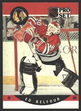 Ed Belfour #598 1990-91 Pro Set Chicago BlackhawksRC Rookie
