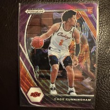 2021-22 Panini Prizm Draft Picks - Cade Cunningham #1 Purple Wave Prizm (RC)