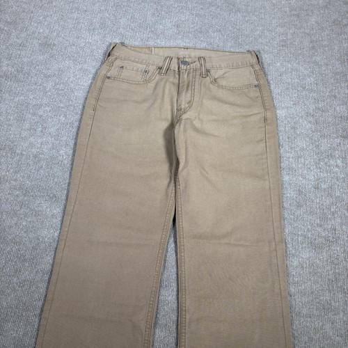 Pantalone uomo Levis 514 29x30 taglio dritto marrone tela bianco linguetta skate abbigliamento da lavoro - Foto 3 di 17