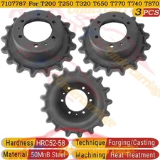 3x Drive Sprocket Single Speed For Bobcat T200 T300 T630 T770 6 Hole 17 Tooth
