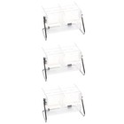 3 Pack Transparent Storage Box Plastic Organizer Cosmetic Container 6 Grids