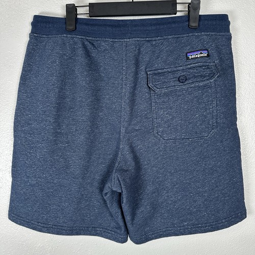 Patagonia Mahnya Fleece Shorts Herren Large Navy Blau Bio Baumwolle Taschen - Bild 2 von 5
